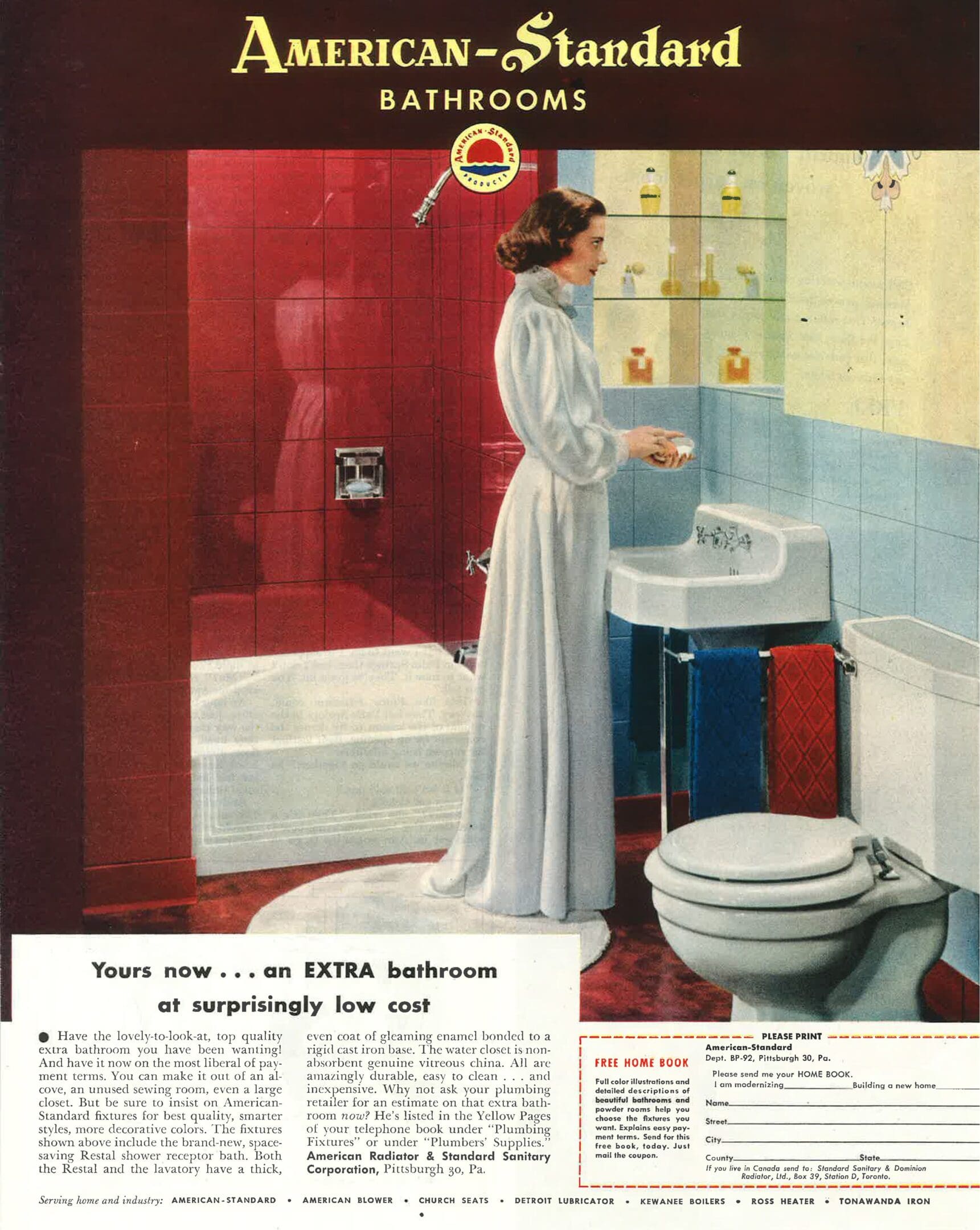 A woman in white is standing next to the sink.